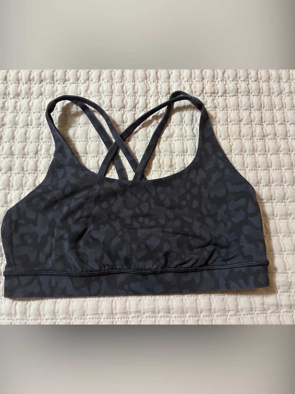 Lululemon Charcoal Gray Strappy Sports Bra